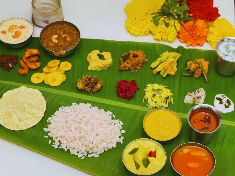 Savor a delicious Kerala-style lunch with authentic flavors.